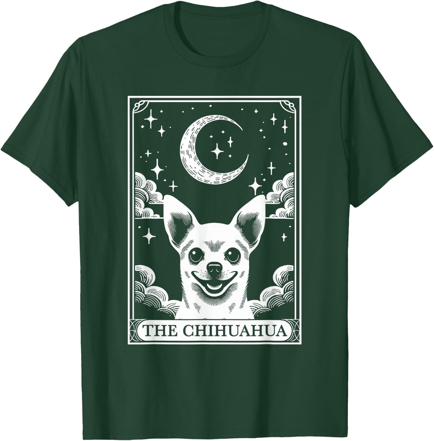 Tarot Card Vintage Crescent Moon Chihuahua Dog Mom T-Shirt - T-Shirt | Forest