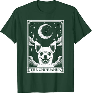 Tarot Card Vintage Crescent Moon Chihuahua Dog Mom T-Shirt - T-Shirt | Forest