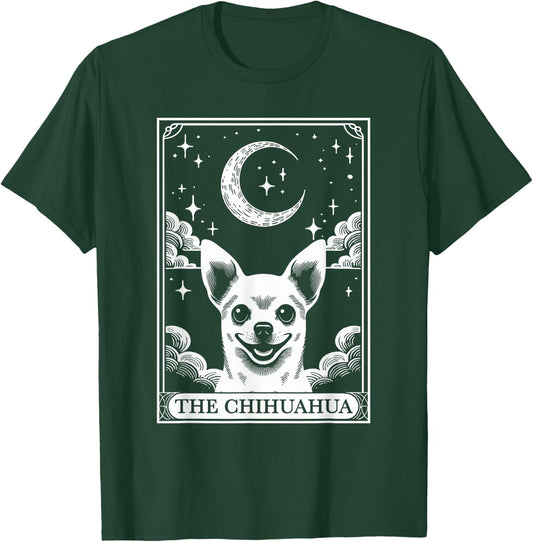 Tarot Card Vintage Crescent Moon Chihuahua Dog Mom T-Shirt - T-Shirt | Forest