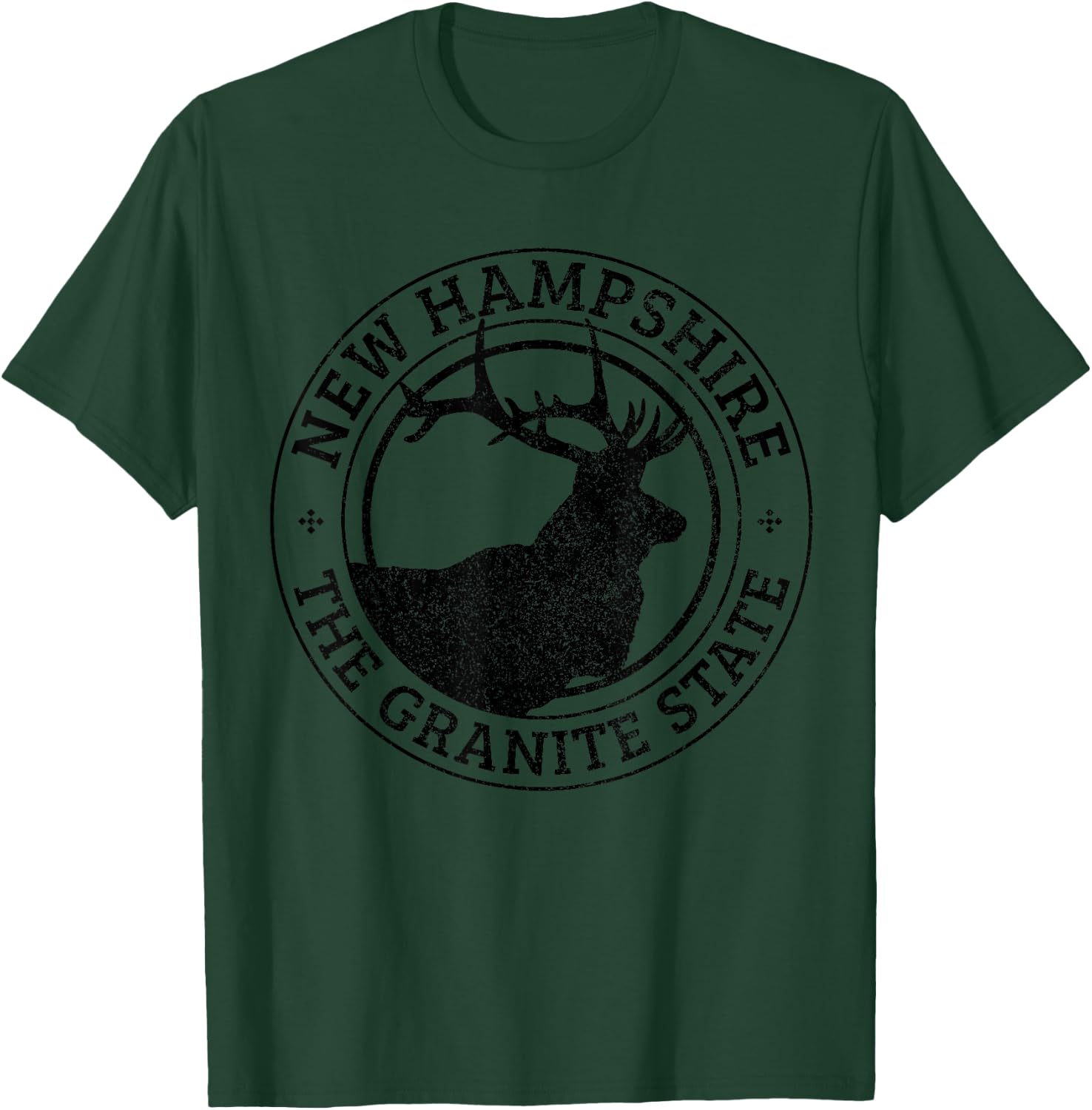 New Hampshire Granite State Moose Hunting Hunter Souvenir T-Shirt - T-Shirt | Forest