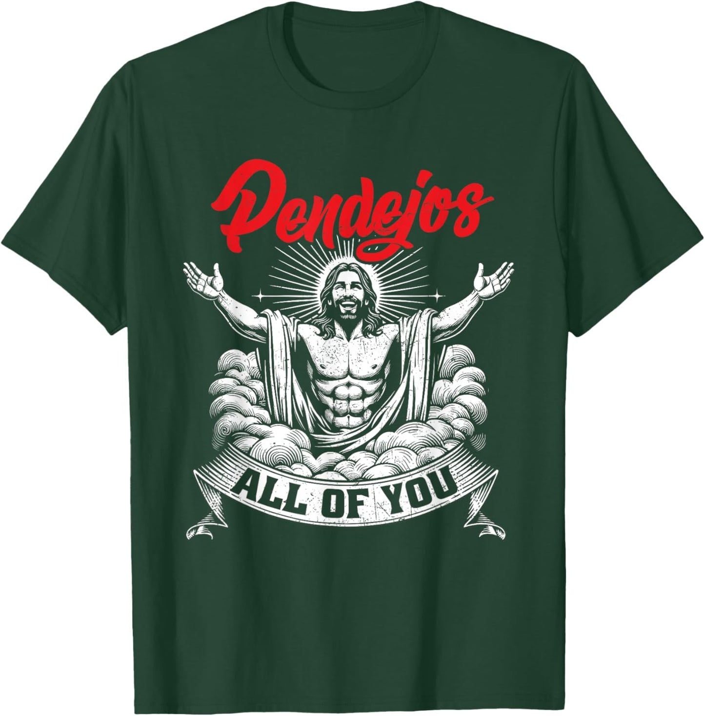 Pendejos All Of You Jesus Christian Spanish Slang Grunge T-Shirt - T-Shirt | Forest