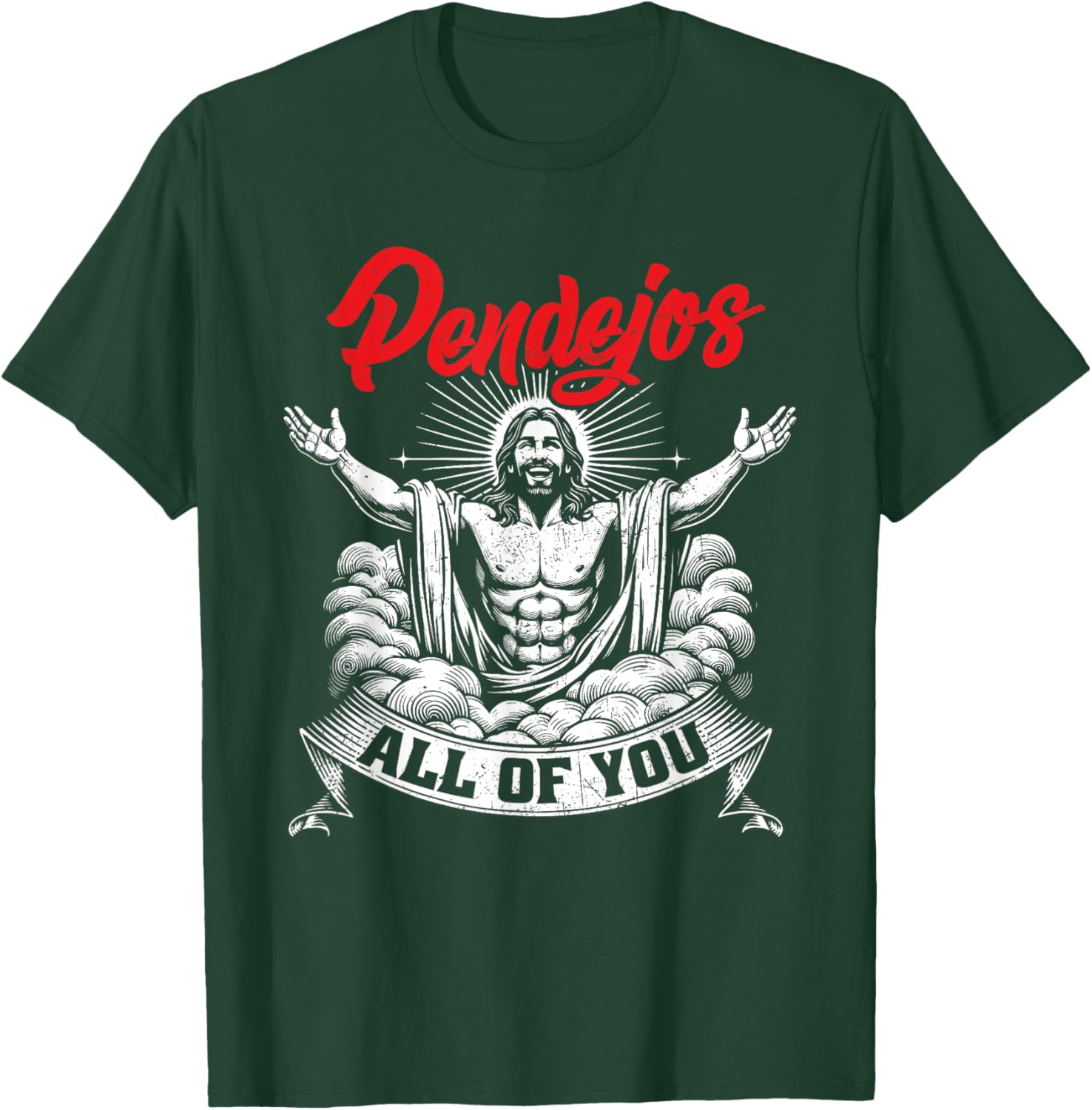 Pendejos All Of You Jesus Christian Spanish Slang Grunge T-Shirt - T-Shirt | Forest