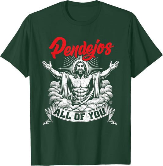 Pendejos All Of You Jesus Christian Spanish Slang Grunge T-Shirt - T-Shirt | Forest