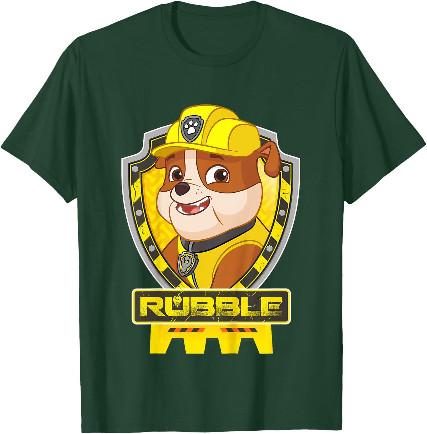 Paw Patrol Kids Rubble Adventurous Pup Bravery on Duty T-Shirt - T-Shirt | Forest