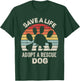 Vintage Retro Save A Life Adopt A Rescue Dog T-Shirt - T-Shirt | Forest