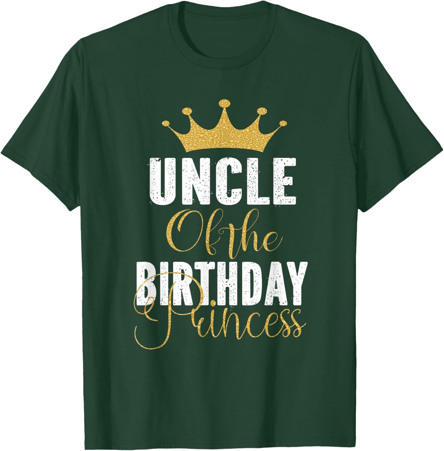 Uncle Of The Birthday Princess Girls Party T-Shirt - T-Shirt | Forest