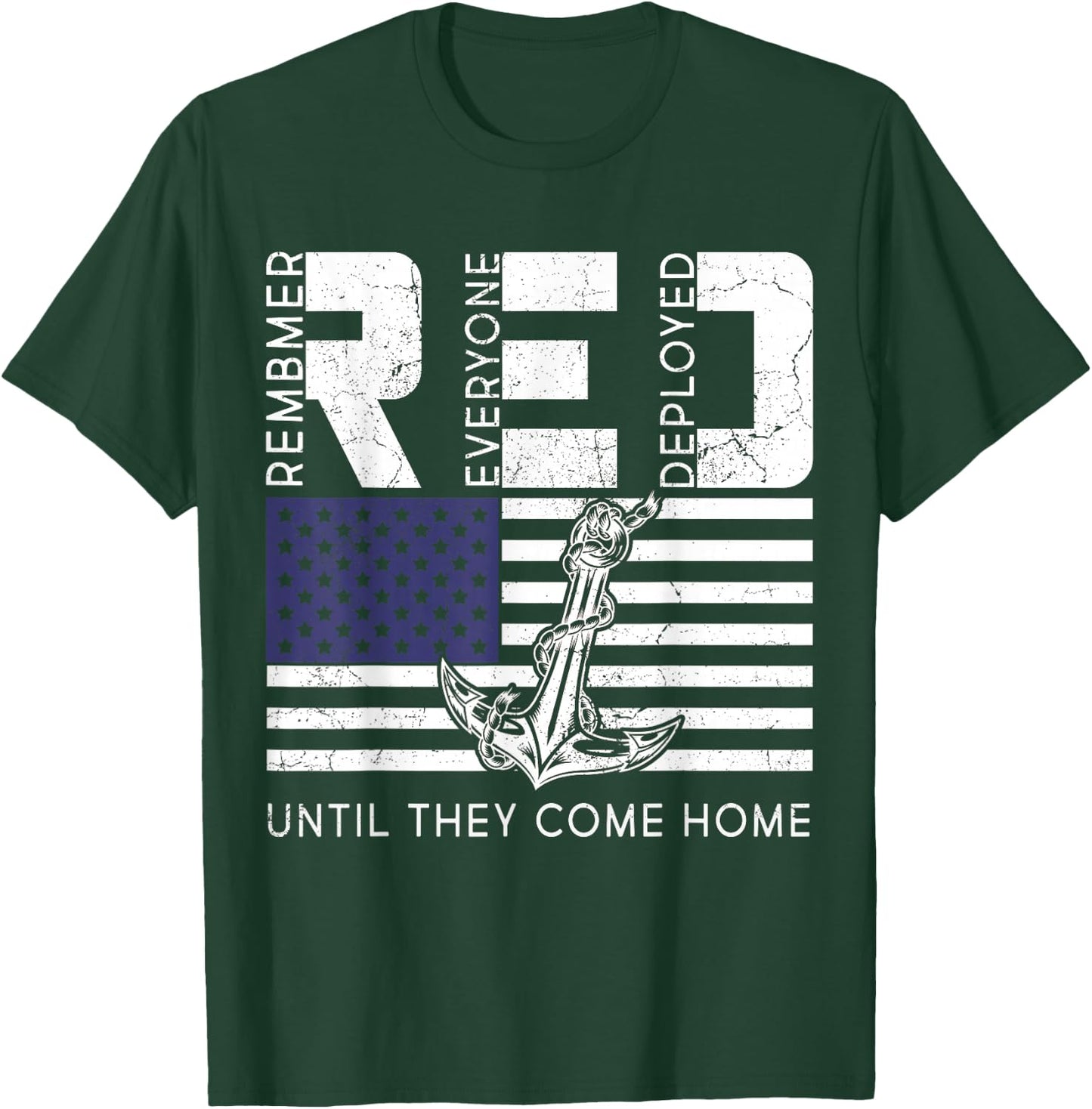 Remember Everyone Deployed Red Friday Soldier Military T-Shirt - T-Shirt | Forest