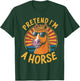 Pretend I'm A Horse Funny Lazy Halloween Matching Costume T-Shirt - T-Shirt | Forest