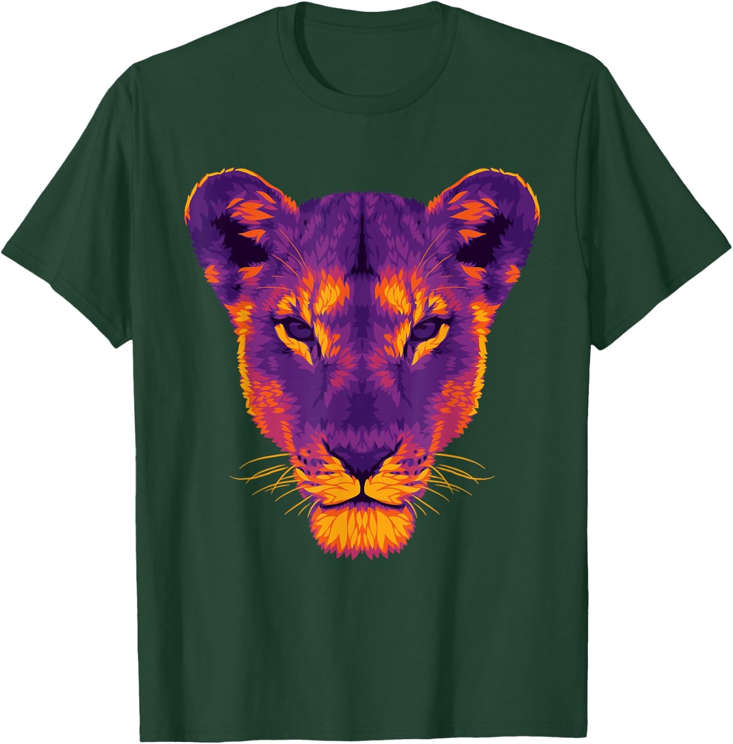 The Dark Lioness Beautiful Animal and Nature Art T-Shirt - T-Shirt | Forest
