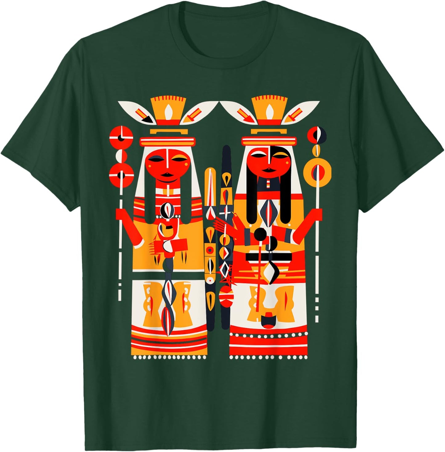 Native American Art Style Hopi Katsina Dolls T-Shirt - T-Shirt | Forest