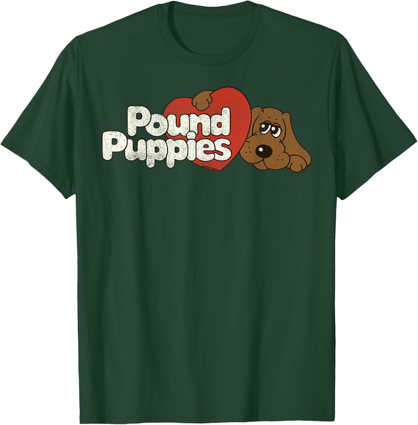 Pound Puppies Big Heart Vintage Logo T-Shirt - T-Shirt | Forest