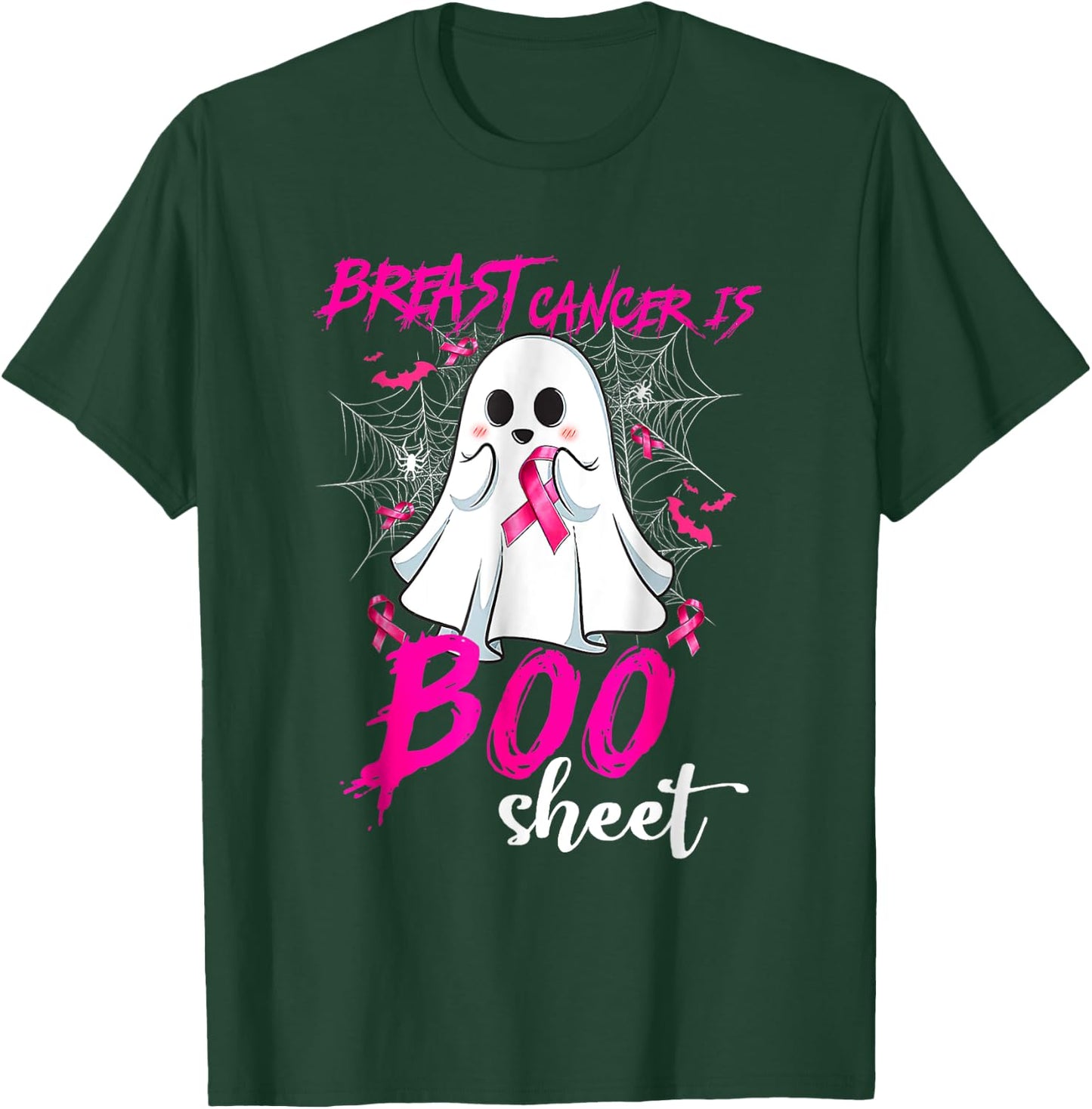 Breast Cancer Is Boo Sheet Halloween Breast Cancer awareness T-Shirt - T-Shirt | Forest