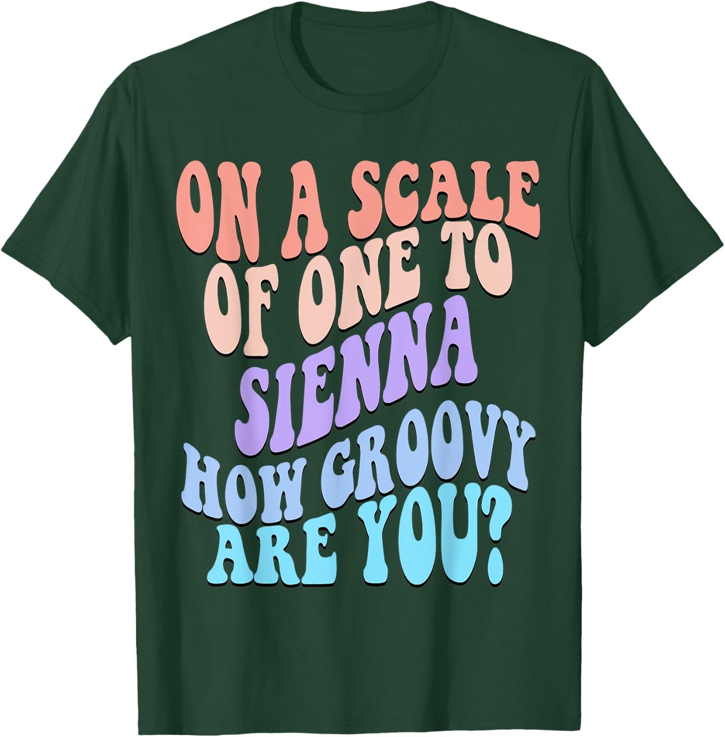 SIENNA Personalized Name Cute Retro Girls Groovy Birthday T-Shirt - T-Shirt | Forest