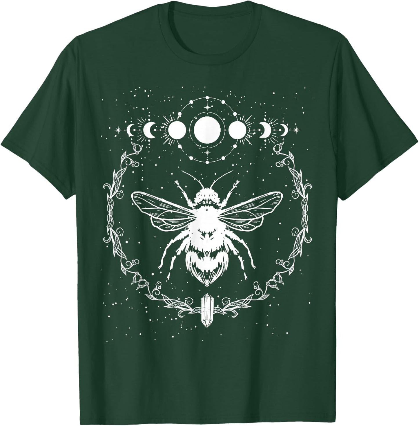 Bee Moon Phases, Crystals Gothic Punk Style Honey Original T-Shirt - T-Shirt | Forest