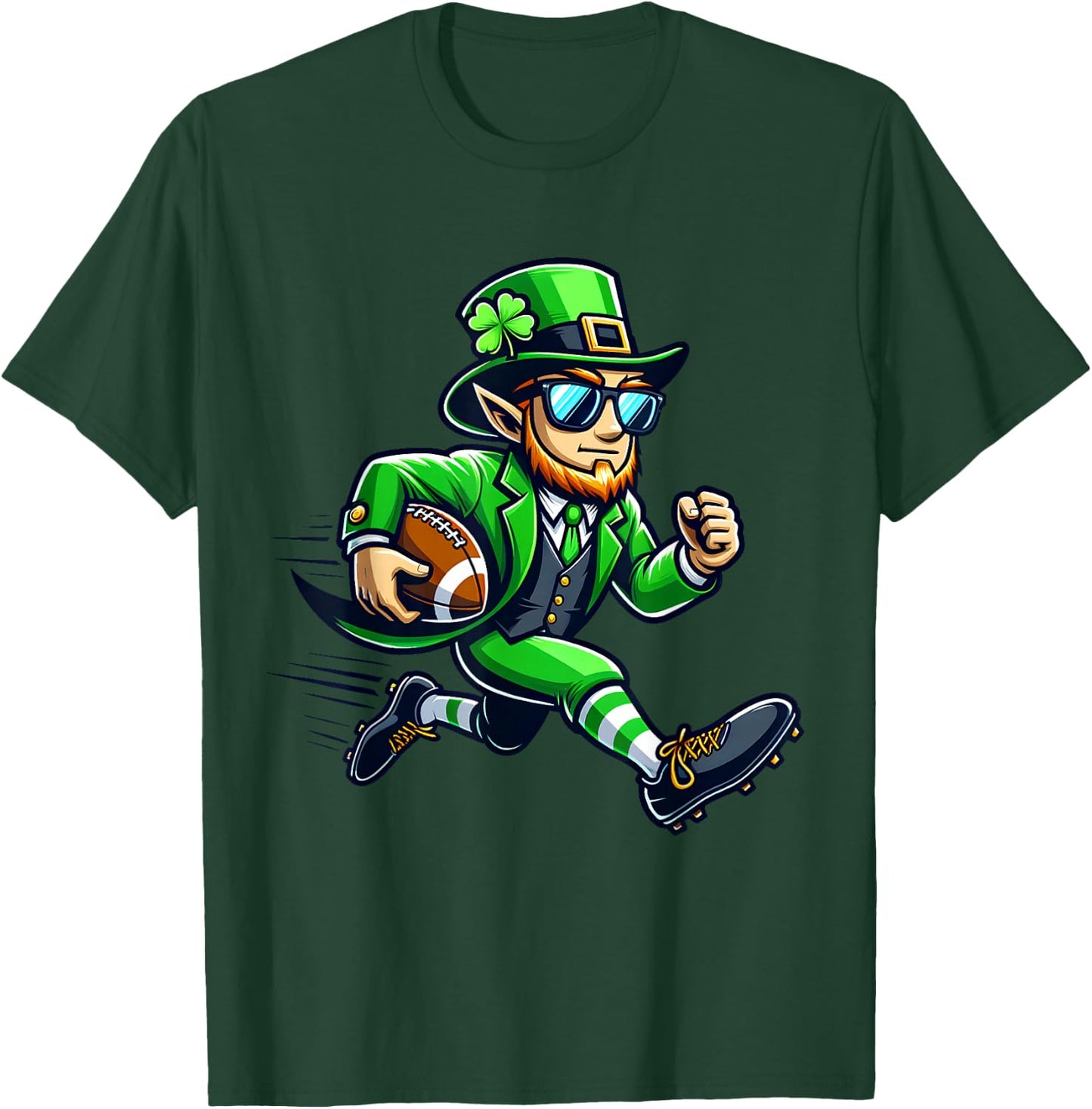 Leprechaun Playing Football St Patricks Day Sport Boys T-Shirt - T-Shirt | Forest