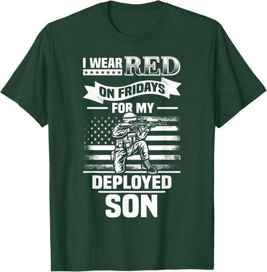 Red Friday For My Son Military Troops Deployed Wear T-Shirt - T-Shirt | Forest