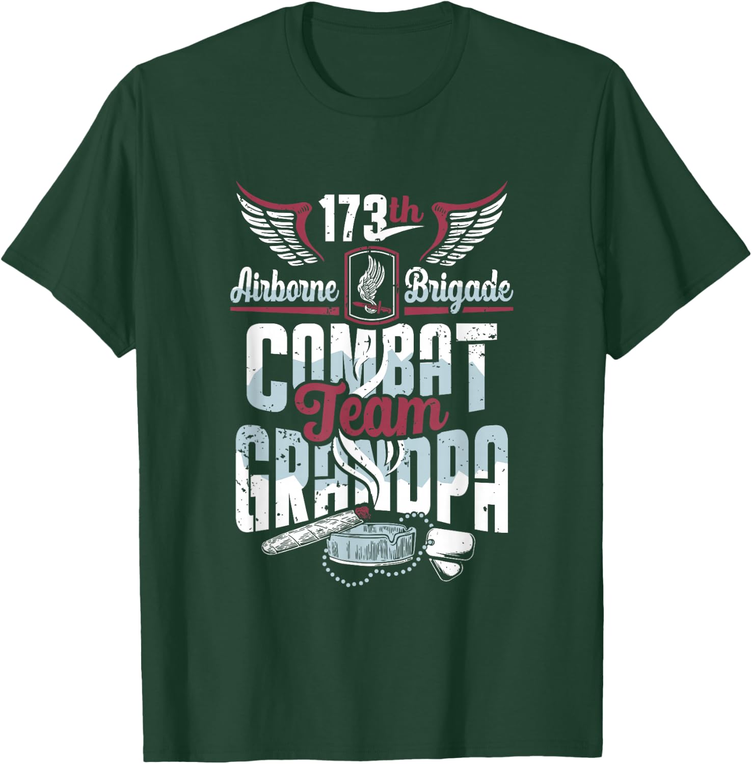 173rd Airborne Brigade Combat Team Grandpa T-Shirt - T-Shirt | Forest