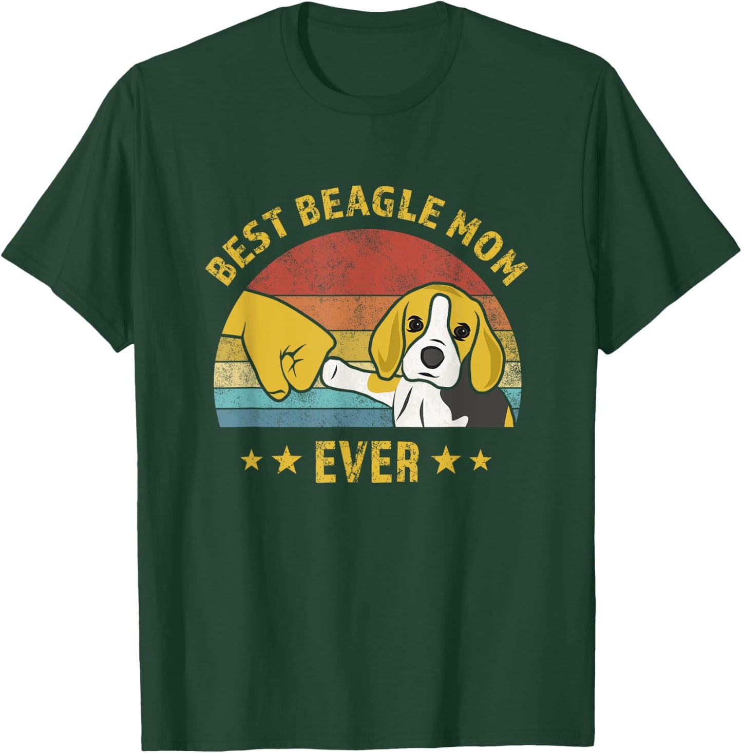 Cute Best Beagle Mom Ever Vintage Puppy Lover Design T-Shirt - T-Shirt | Forest