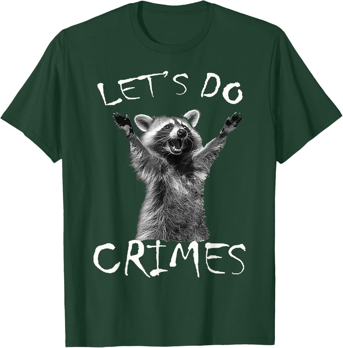 Raccoons Trash Funny Racoon Let's Do Crimes Cute Animals Men T-Shirt - T-Shirt | Forest