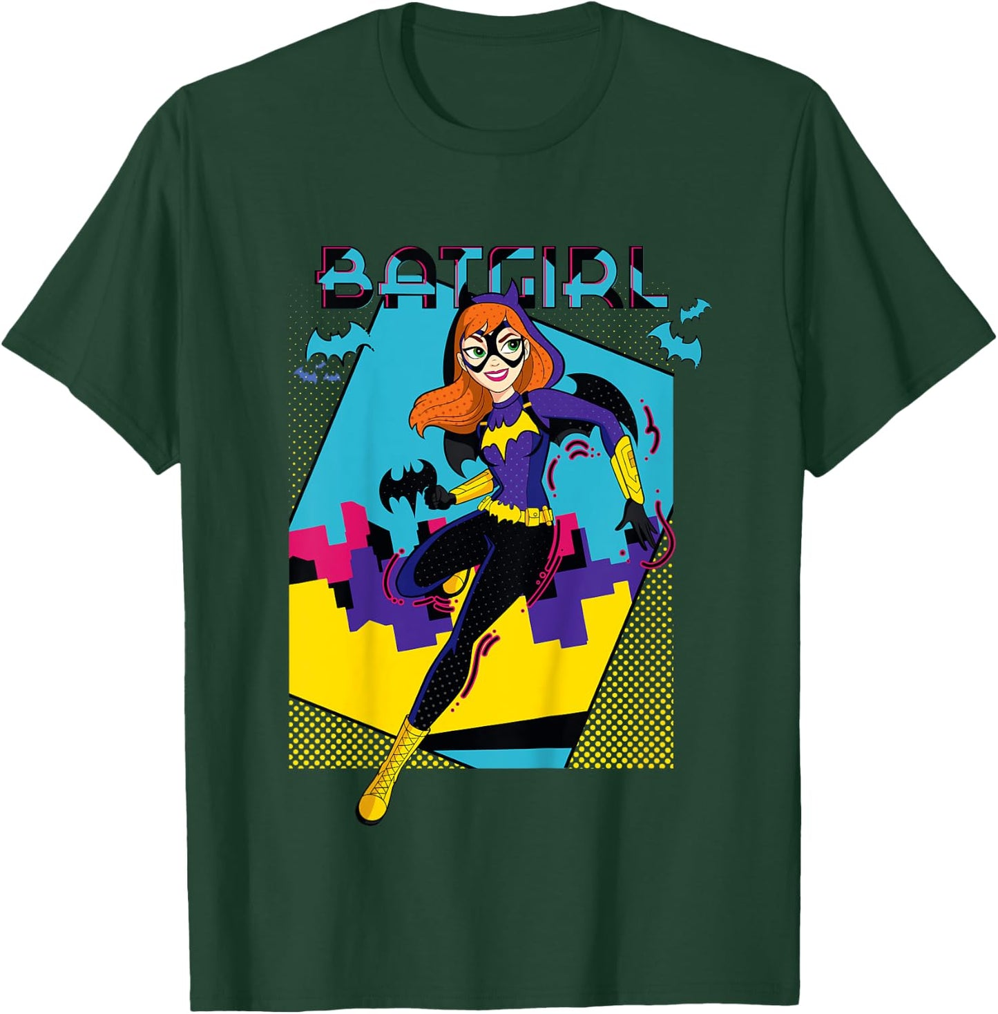 DC Kids Super Hero Girls Batgirl Pop Wow Framed T-Shirt - T-Shirt | Forest