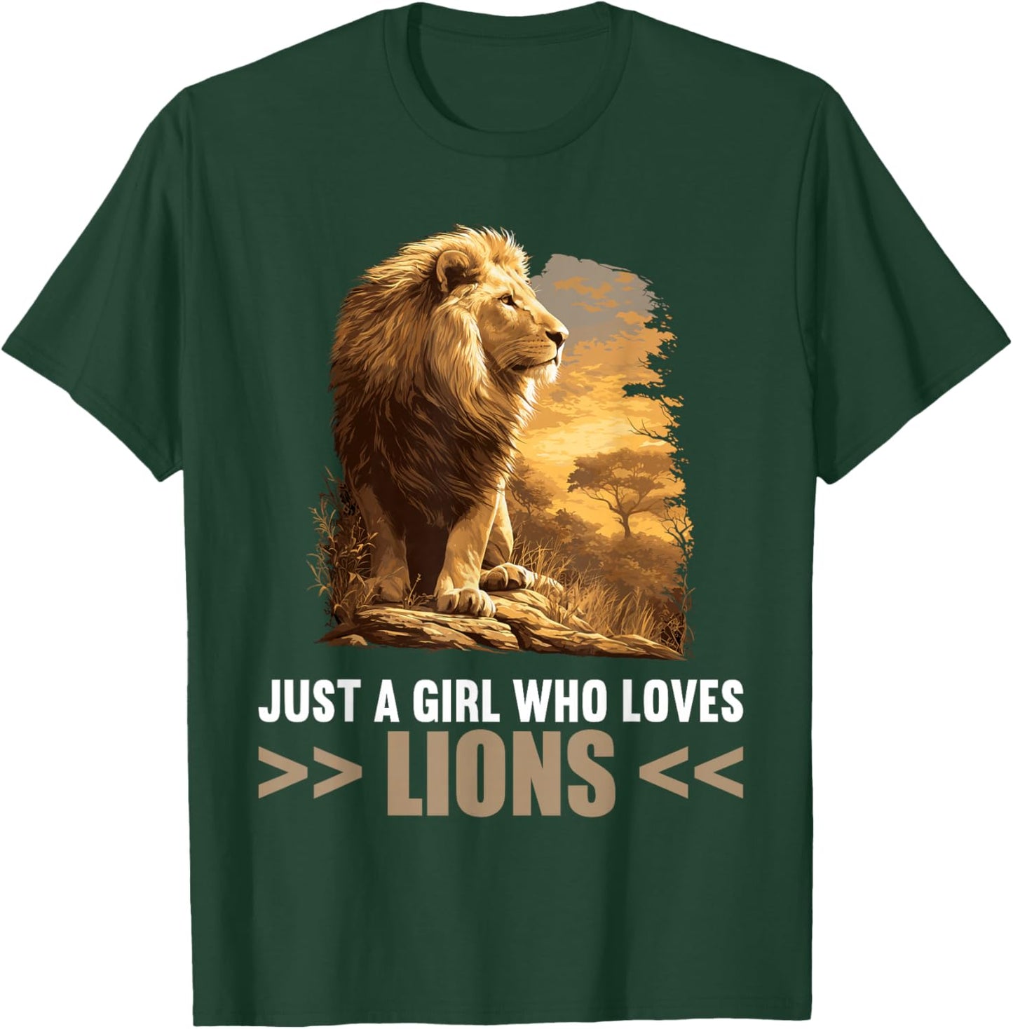 Just a Girl who loves Lions Lion T-Shirt - T-Shirt | Forest