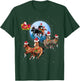 Horse Drawn Sleigh Riding Santa Claus Xmas Horses Funny T-Shirt - T-Shirt | Forest