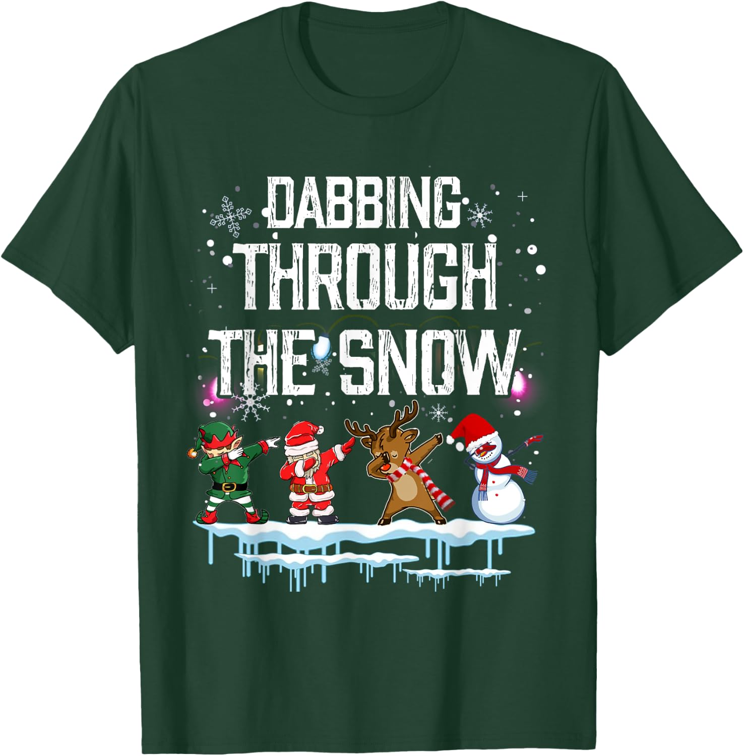 Santa Dabbing Through the Snow T-Shirt - T-Shirt | Forest