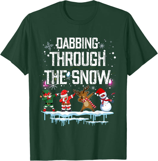 Santa Dabbing Through the Snow T-Shirt - T-Shirt | Forest