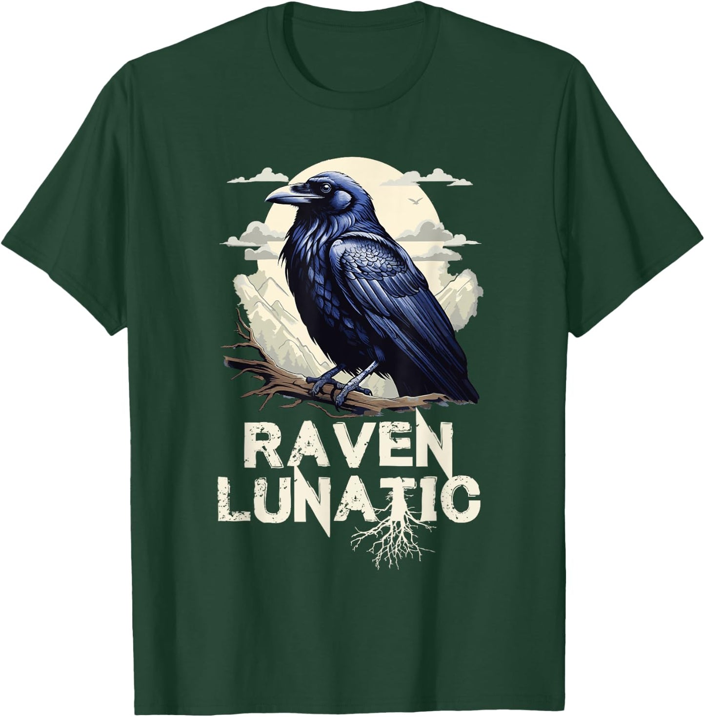 Moon Raven Lunatic Mythical Black Raven Costume Bird lover T-Shirt - T-Shirt | Forest