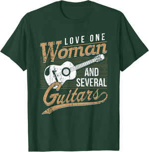 Funny Guitar Lovers Guitarist Musician Band Playing Gifts Small T-Shirt - T-Shirt | Forest