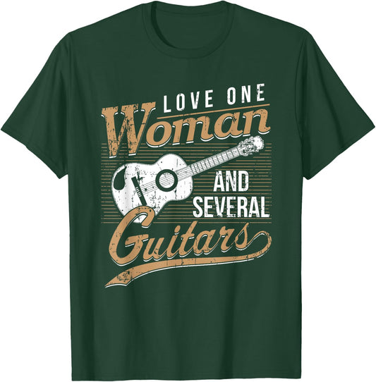 Funny Guitar Lovers Guitarist Musician Band Playing Gifts Small T-Shirt - T-Shirt | Forest