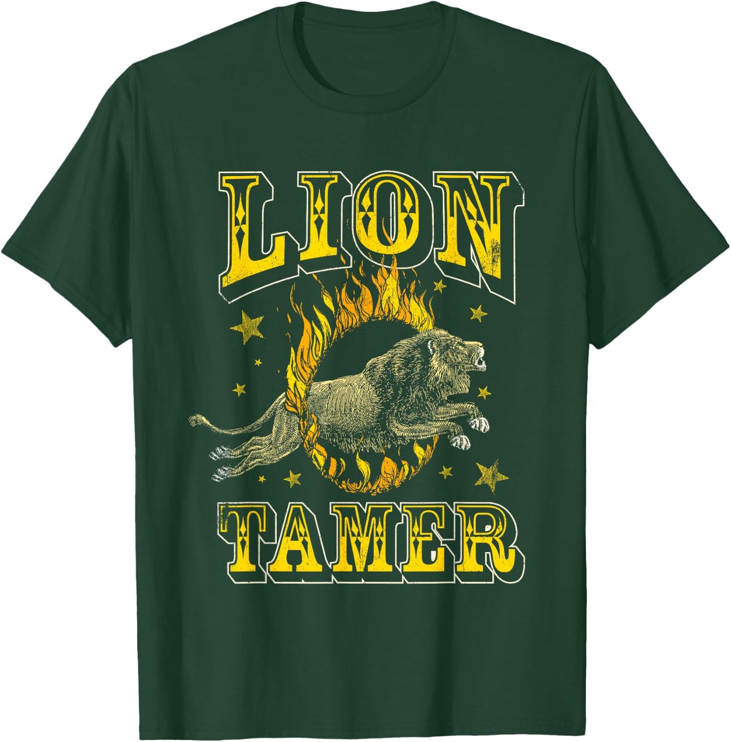 Circus Staff Lion Tamer Vintage Carnival Costume Theme Party T-Shirt - T-Shirt | Forest