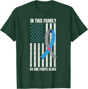 USA Flag Diabetes Type 1 Awareness T-Shirt - T-Shirt | Forest