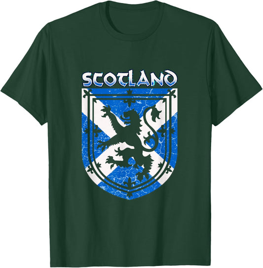 Scotland Flag Scottish Pride Proud Rampant Lion Travel Gift T-Shirt - T-Shirt | Forest