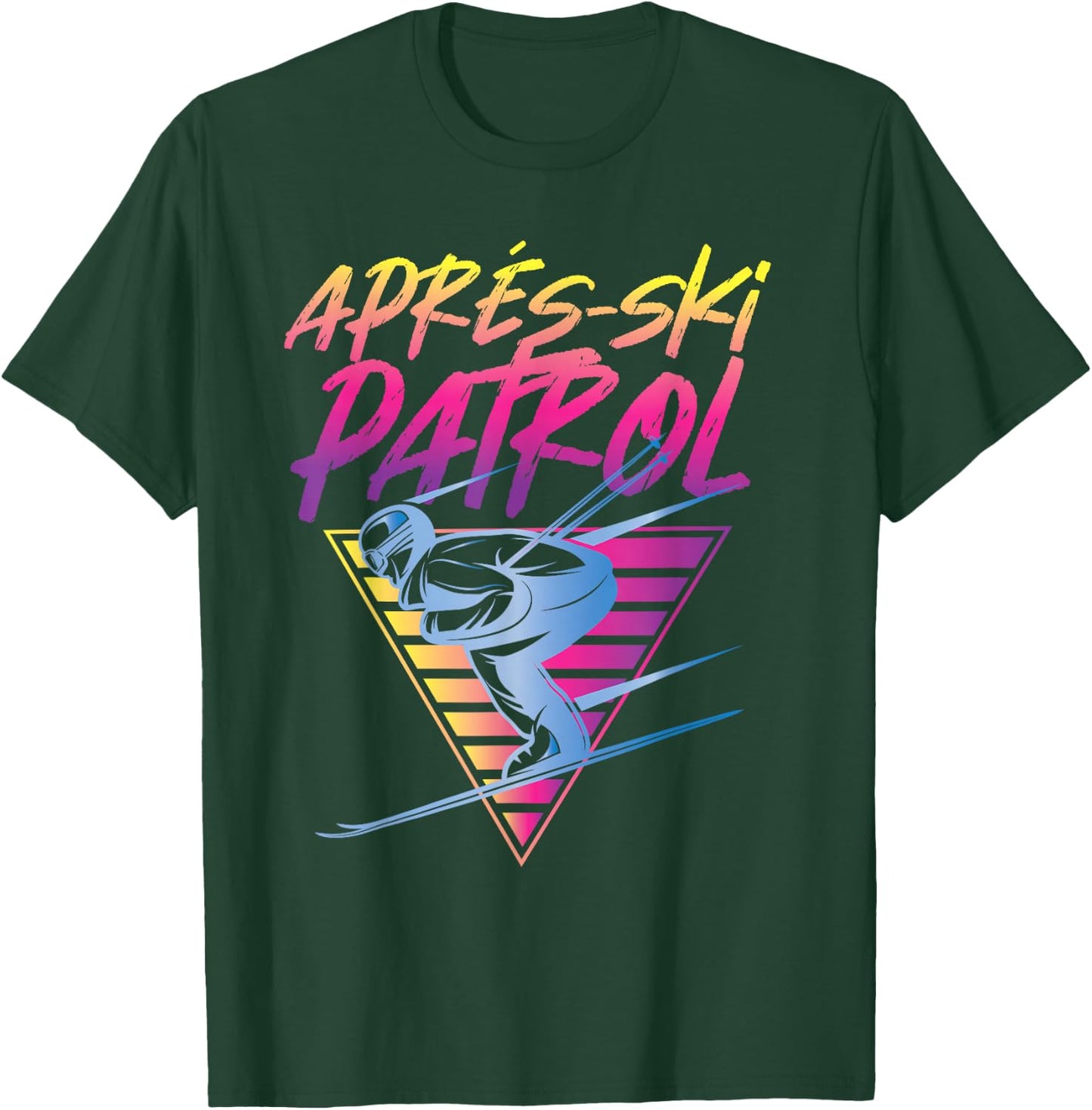 Retro Vintage 80s Apres Ski Patrol T-Shirt - T-Shirt | Forest