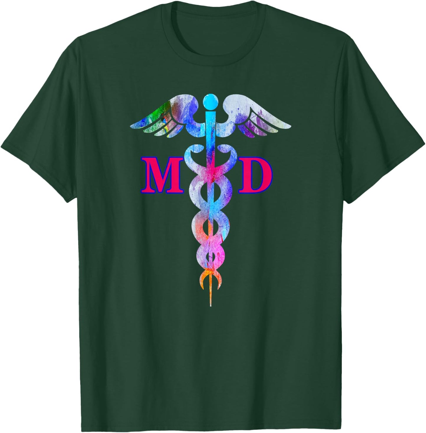 Medical Doctor MD Caduceus Symbol Medical Career Profession T-Shirt - T-Shirt | Forest