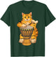 Funny Cat Playing Djembe Gift | Cute Kitten Musician Fan T-Shirt - T-Shirt | Forest