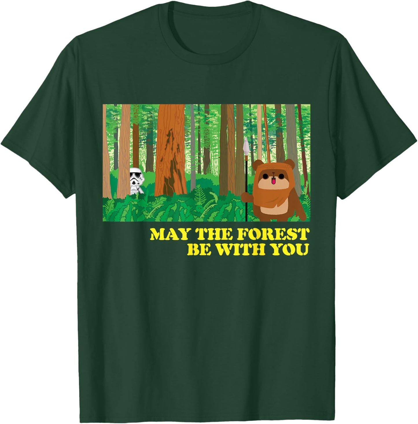 Star Wars Ewok May the Forest Be With You T-Shirt - T-Shirt | Forest