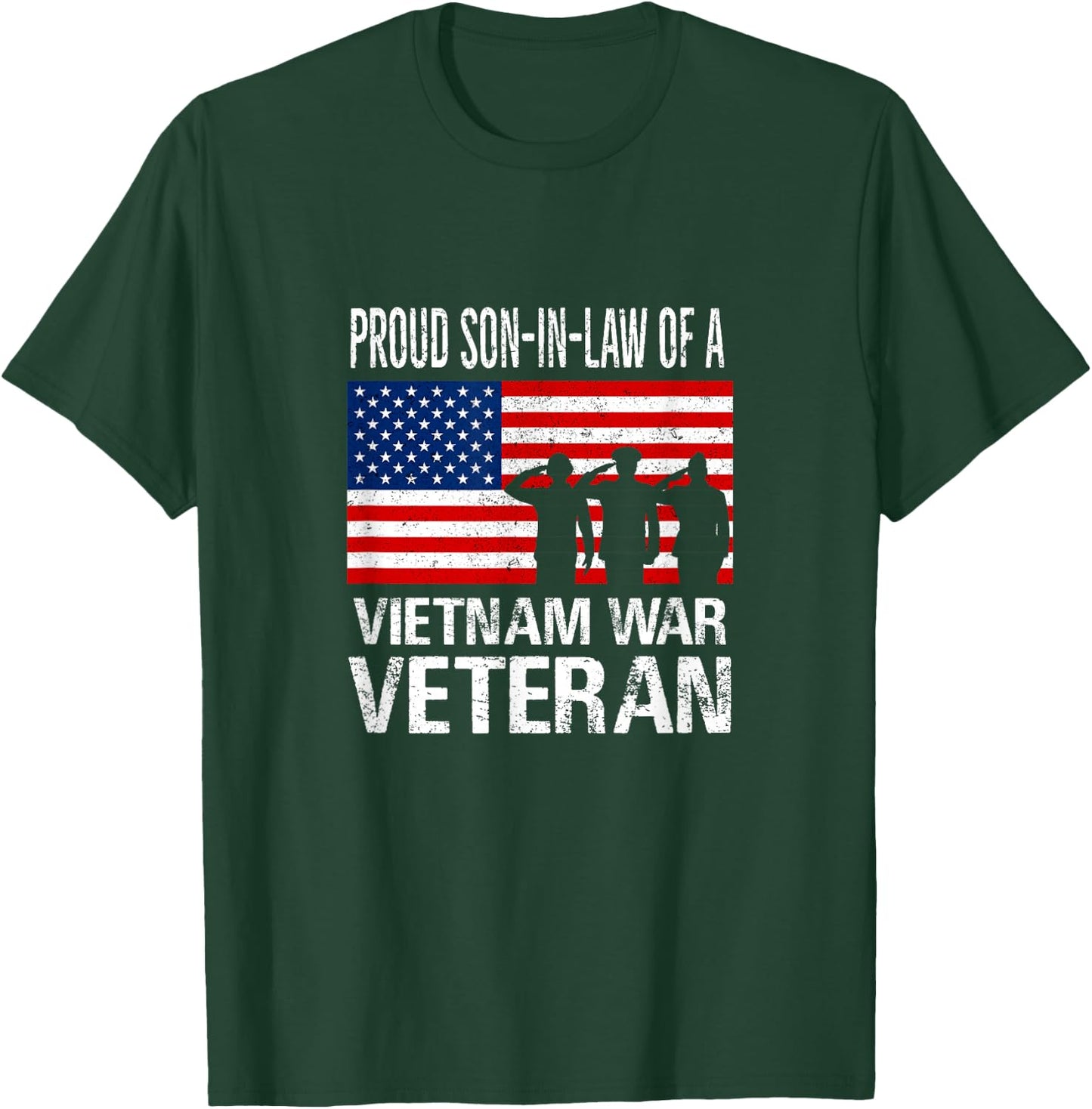 Proud Son-In-Law Vietnam War Veteran Matching Father-in-Law T-Shirt - T-Shirt | Forest
