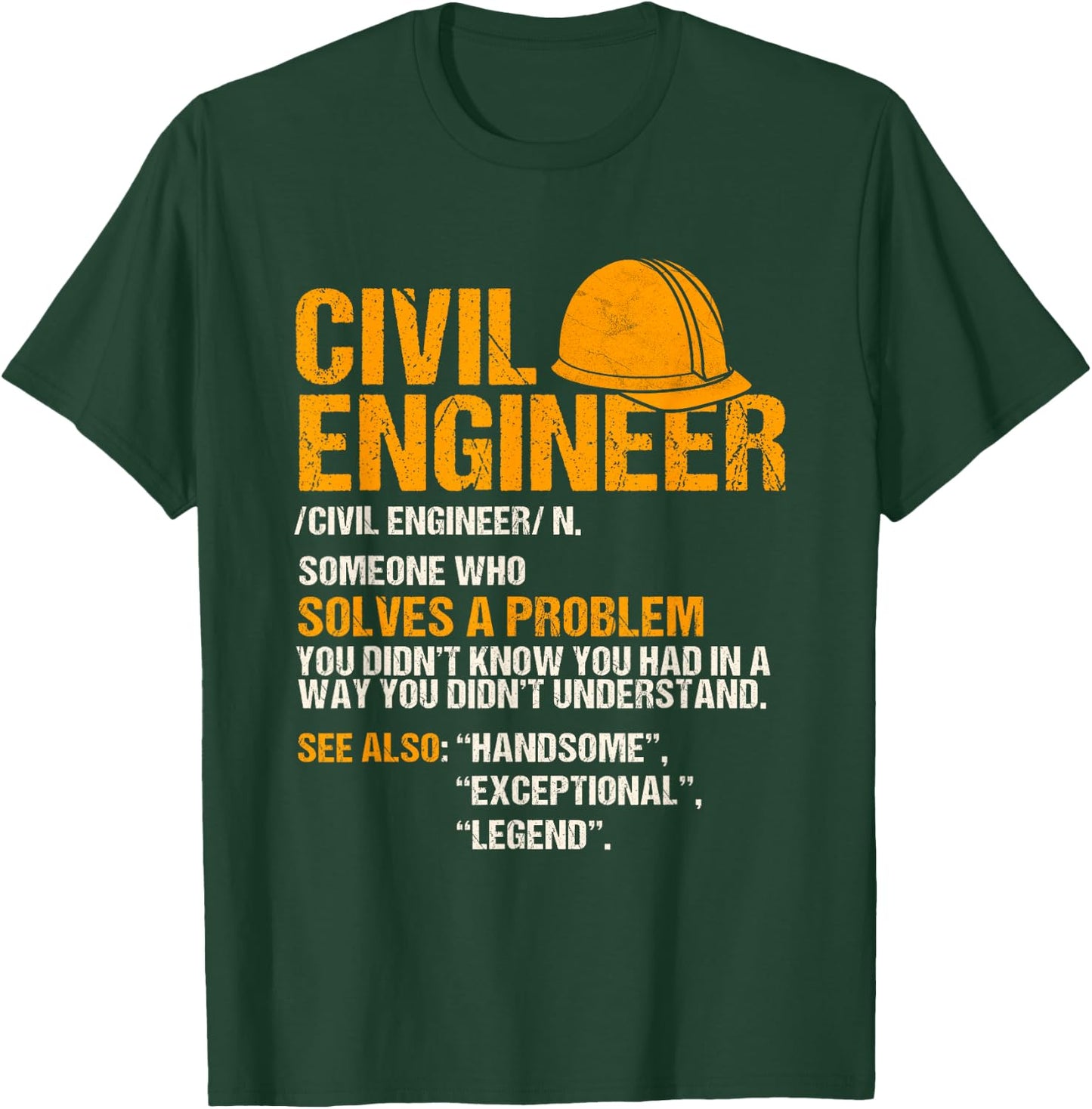 Civil Engineer Funny Definition Engineering T-Shirt - T-Shirt | Forest