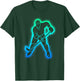 Hockey Player Kids Men Boys Ice Hockey T-Shirt - T-Shirt | Forest