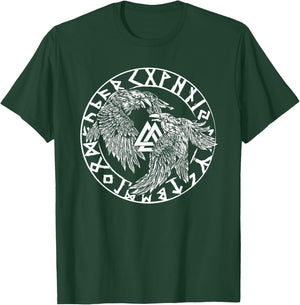 Huginn And Muninn - Hugin And Munin - Odin's Ravens T-Shirt - T-Shirt | Forest