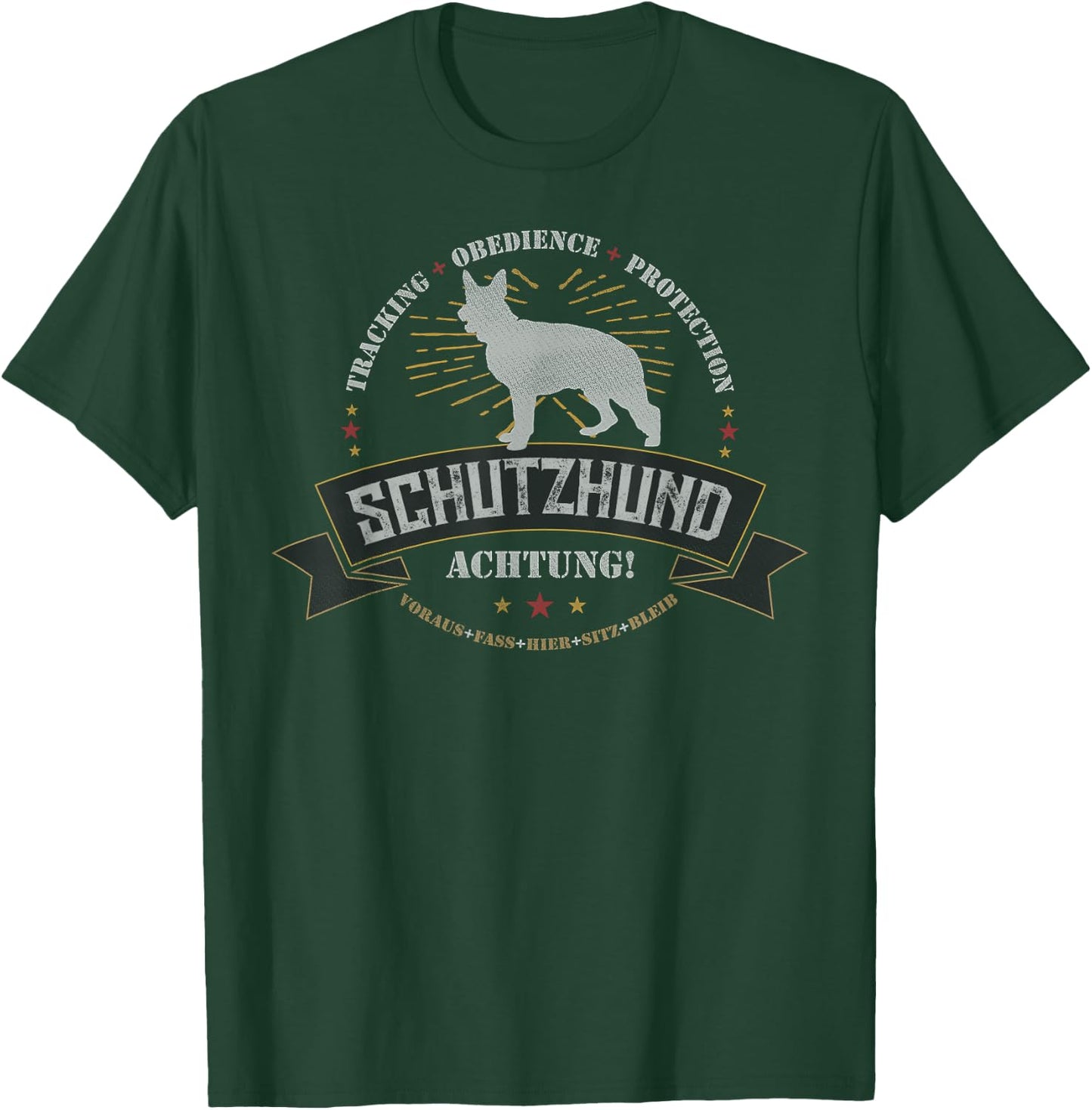 Schutzhund German Shepherd Hundesport Dog Training Handlers T-Shirt - T-Shirt | Forest