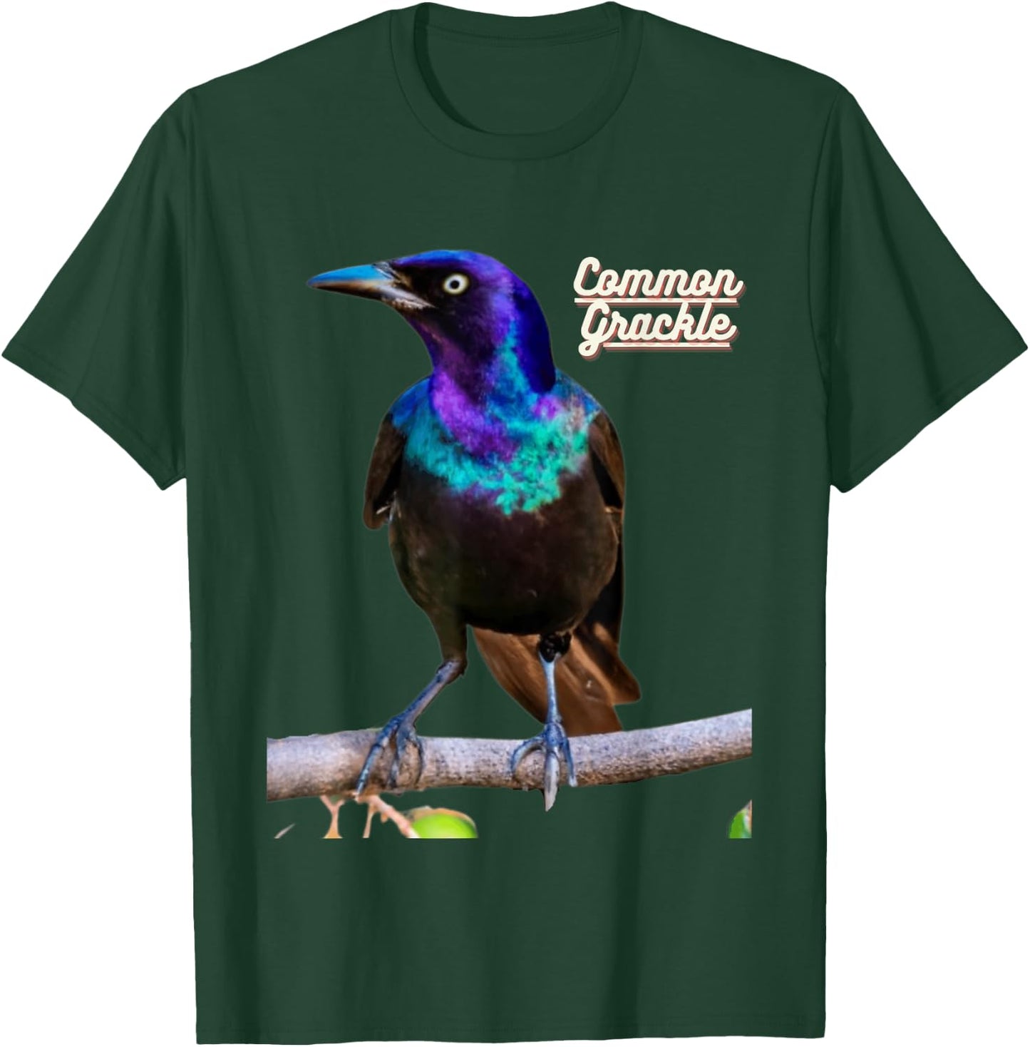 Common Grackle Bird Watchers Bird Lovers T-Shirt - T-Shirt | Forest
