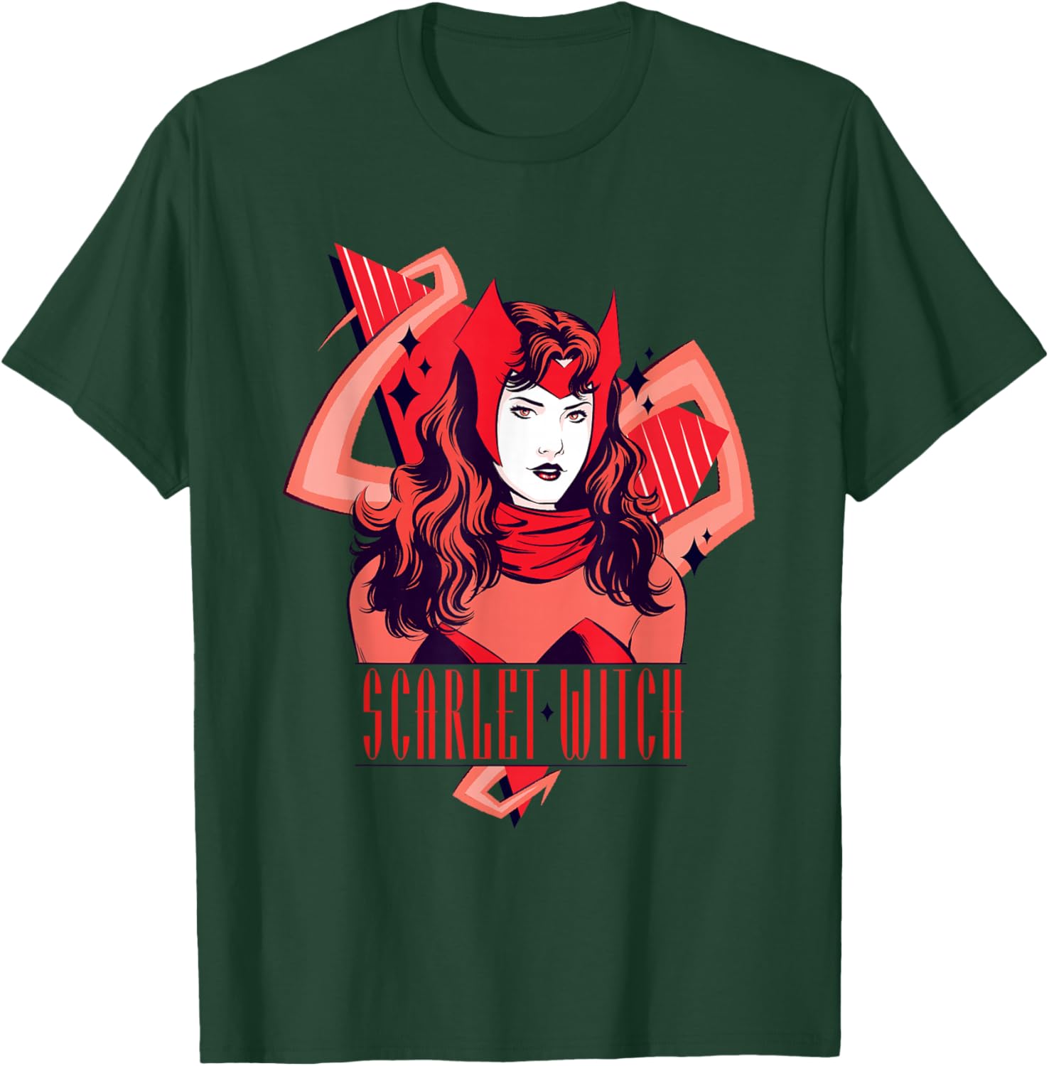 Marvel Scarlet Witch Shades of Red Wanda Maximoff Avengers T-Shirt - T-Shirt | Forest
