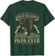 Fathers Day Best Buckin' Papa Ever Deer Hunting Bucking T-Shirt - T-Shirt | Forest