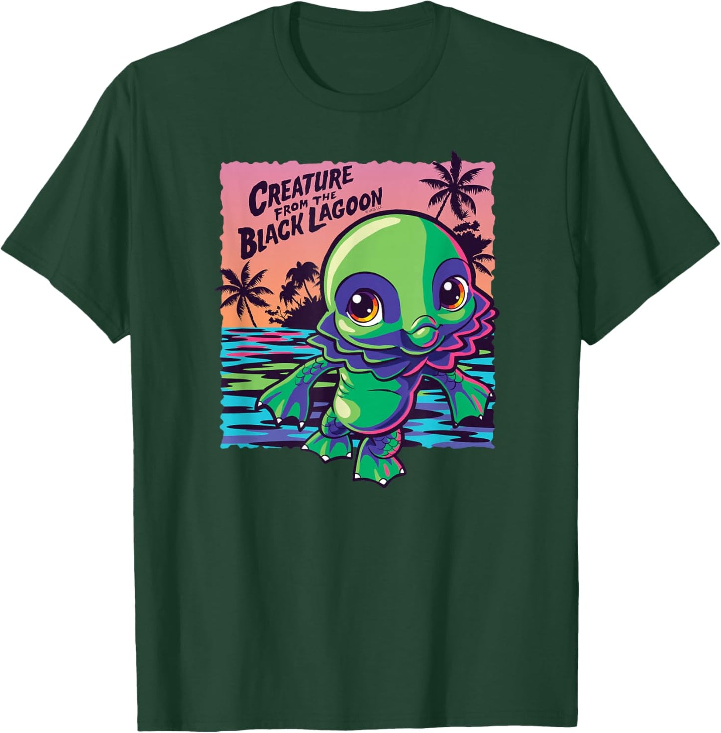 Universal Monsters Creature from the Black Lagoon Kawaii T-Shirt - T-Shirt | Forest