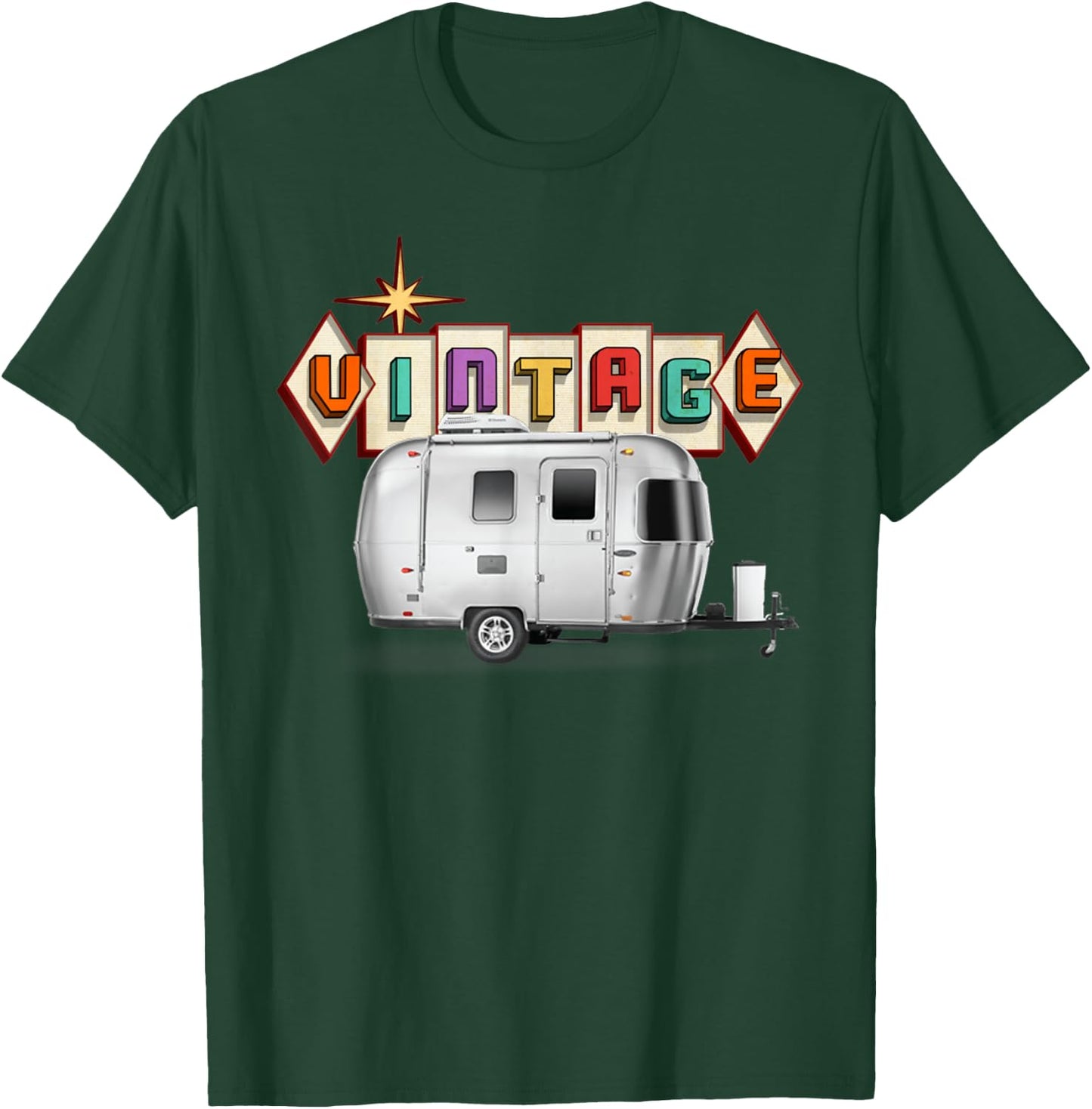 The perfect retro Airstream camping trailer . T-Shirt - T-Shirt | Forest