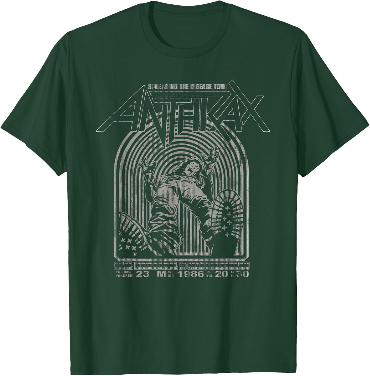 Anthrax Spreading The Disease Olive T-Shirt - T-Shirt | Forest