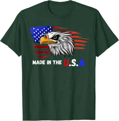 Made In The U.S.A Bald Eagle Patriotic Flag Tattoo